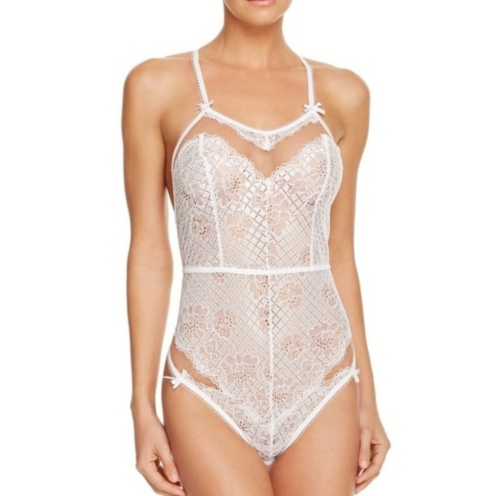 For Love and Lemons Daffodil Lace Bodysuit/Skivvies-Size Small